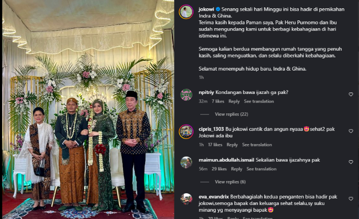 Jokowi Hadiri Kondangan Saudara (1)